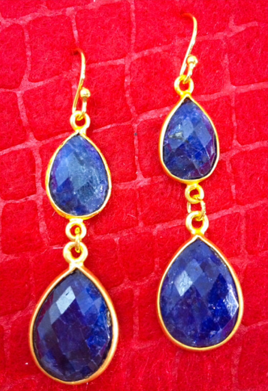 Sapphire gemstone earrings